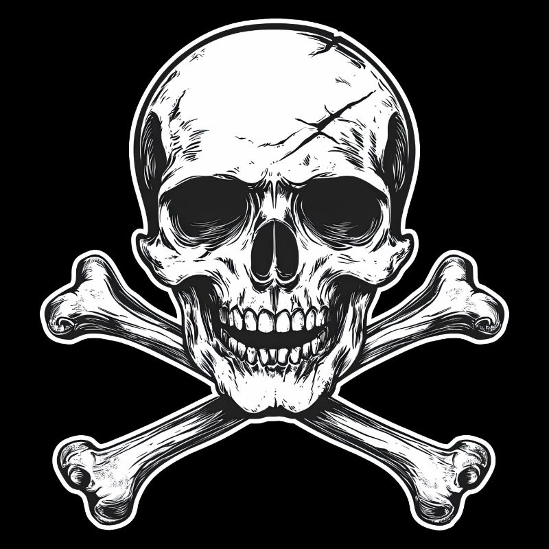 Skull and bone cross