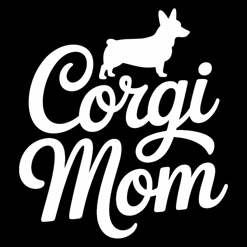 Conception de motif de silhouette de maman corgi