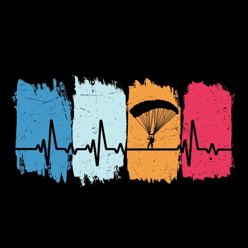 Parachutisme Rétro Heartbeat Parachutisme