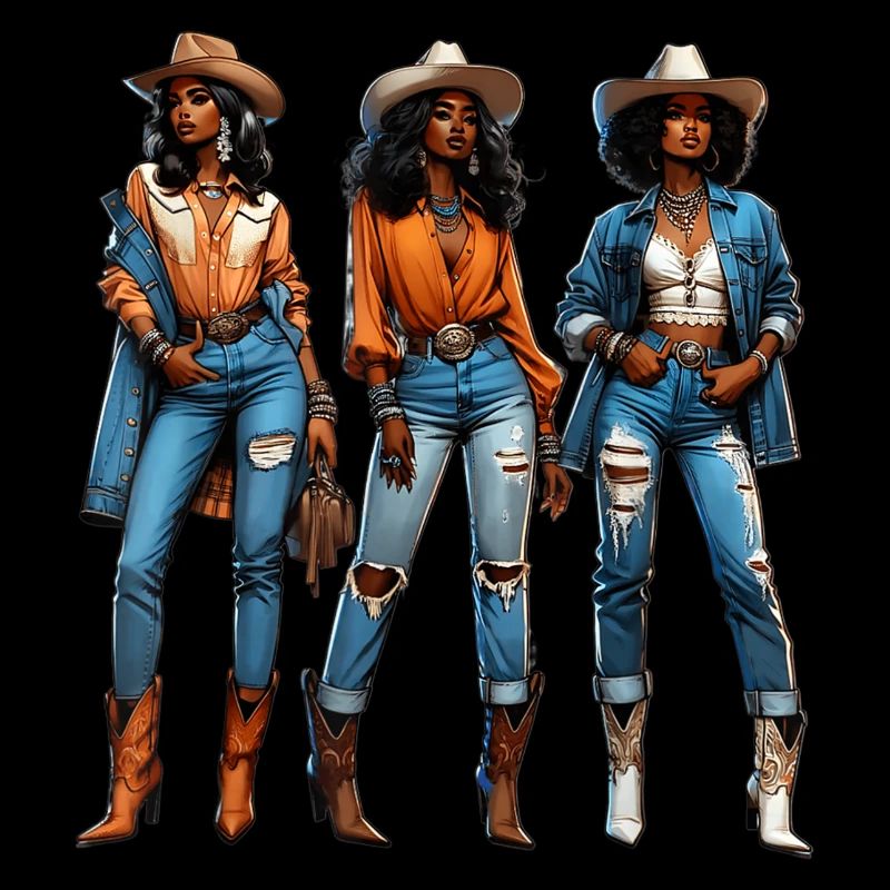 Schwarzes Mädchen Western Rodeo Juneteenth Texas