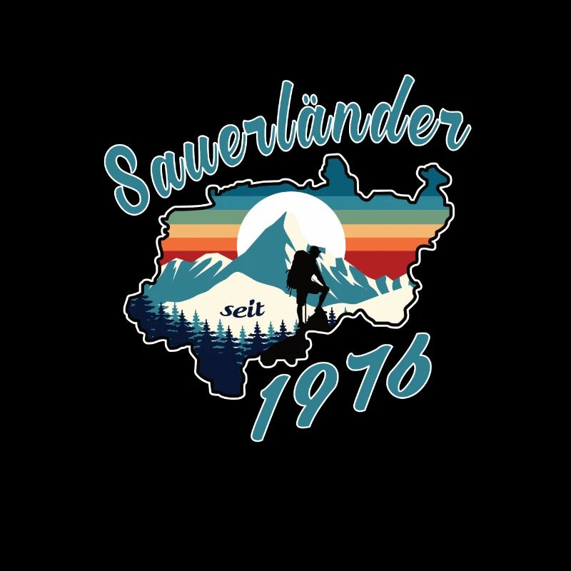1976 Geburtstag Sauerländer Original Retro Sunset