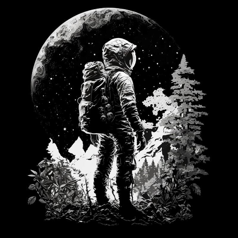 Dessin d’astronaute Motif de cadeau spatial