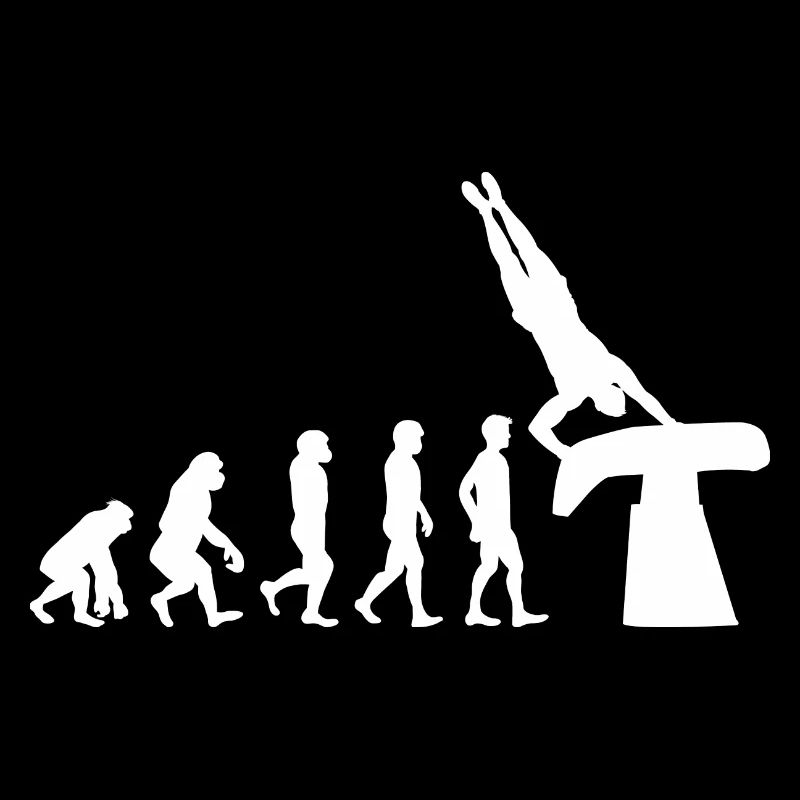 Kunstturnen Voltigier Turner Evolution Funny