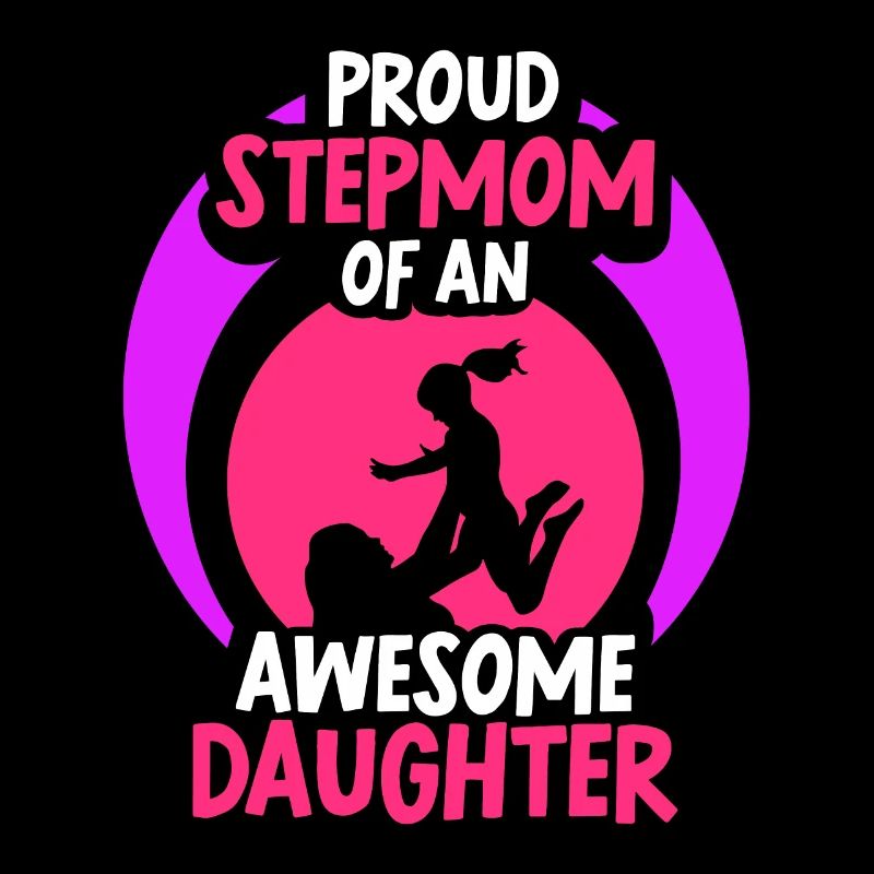 Stolze Stiefmutter Einer Großartigen Tochter Kind