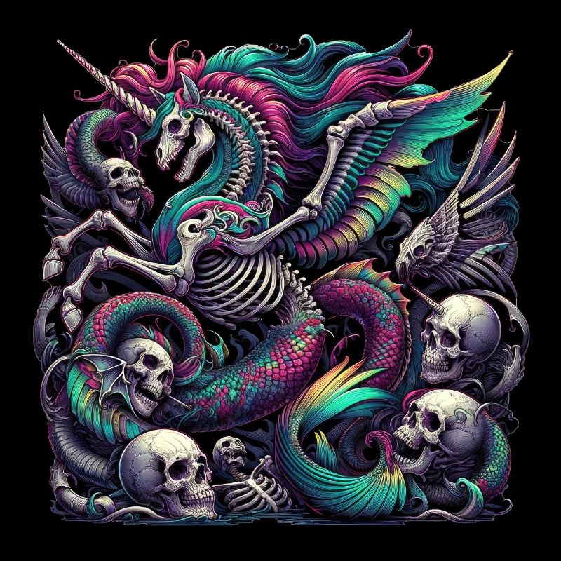 Neon Gothic Unicorn