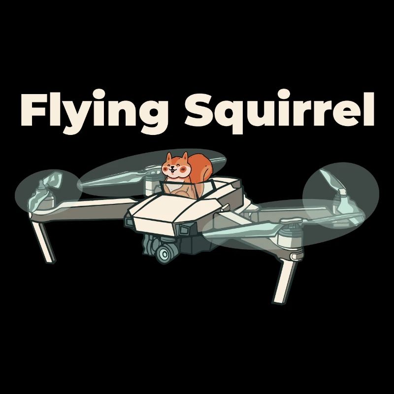 Flughörnchen - Eichhörnchen in Quadrocopter