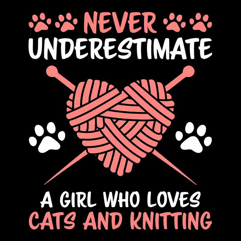 Stricken Spruch Katzeb Lustiges Stricken Geschenk