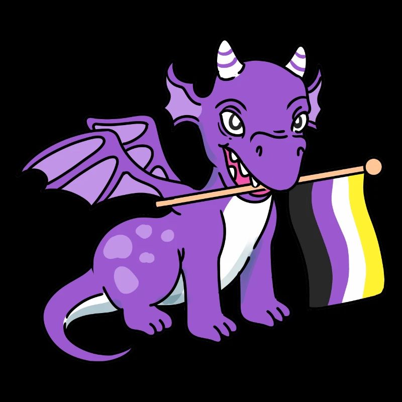 Nonbinary Pride Dragon Nonbinary Pride