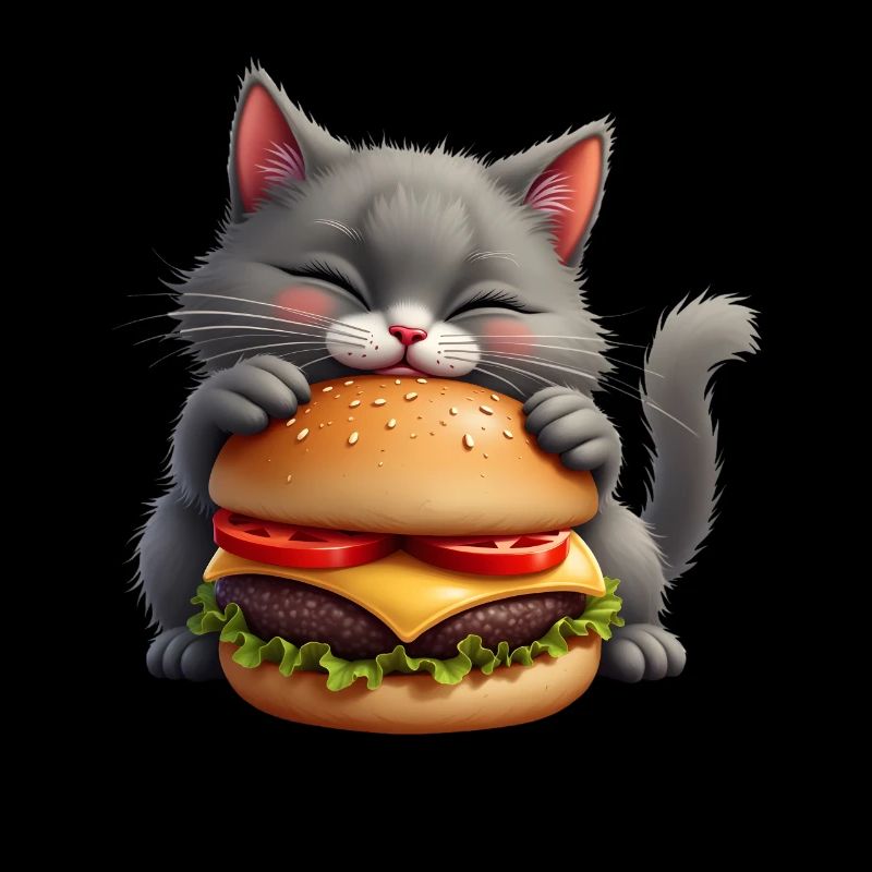 Chat Restauration rapide Burger Chats Hamburger Amoureux des chats