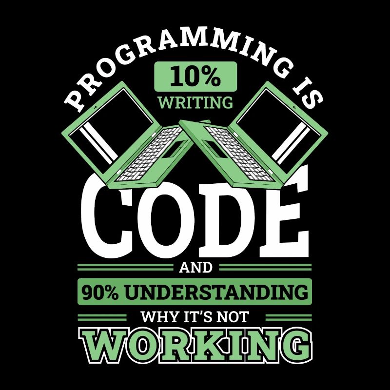 Programming 10% Writing 90% Not Working Coder