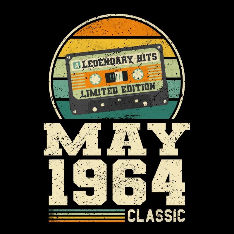 59e anniversaire mai millésime 1964 Idée cadeau
