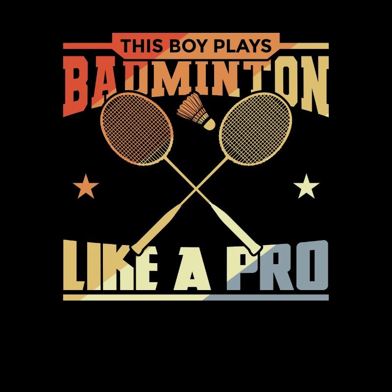 Junge der Badminton spielt