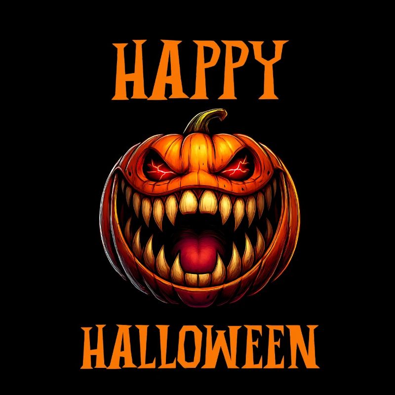 Joyeux Halloween – visage de citrouille effrayant