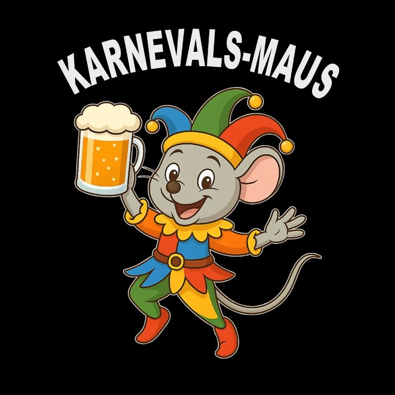 Souris de carnaval avec chope de bière