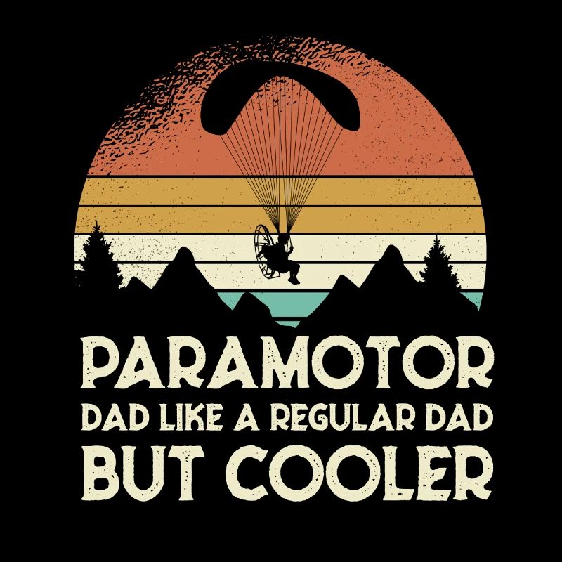 Paramotor Dad Retro Sunset