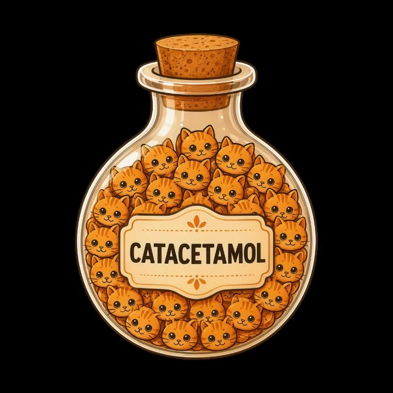 Catacetamol-Flasche der Katzen