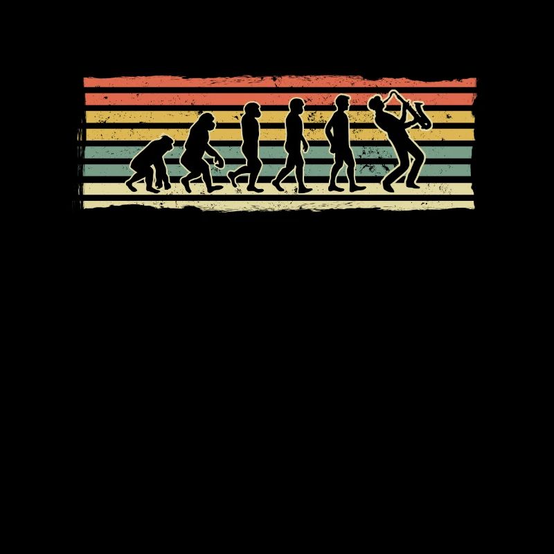 Saxophon Spieler Geschenk Spaß Evolution eines