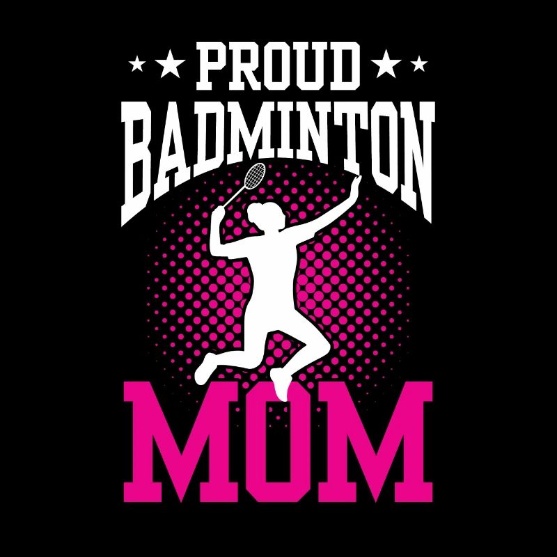 Fière maman de badminton Joueuse de badminton amoureuse