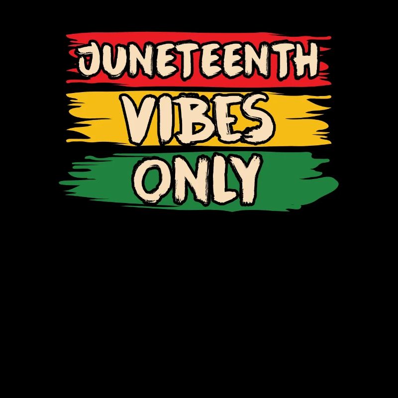 Only Juneteenth Vibes Black 1865 Afro-Américain