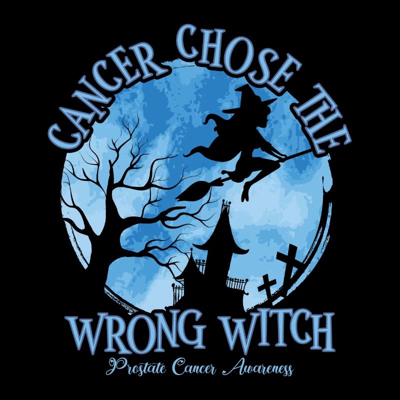 Cancer Witch Light Blue Prostate Cancer