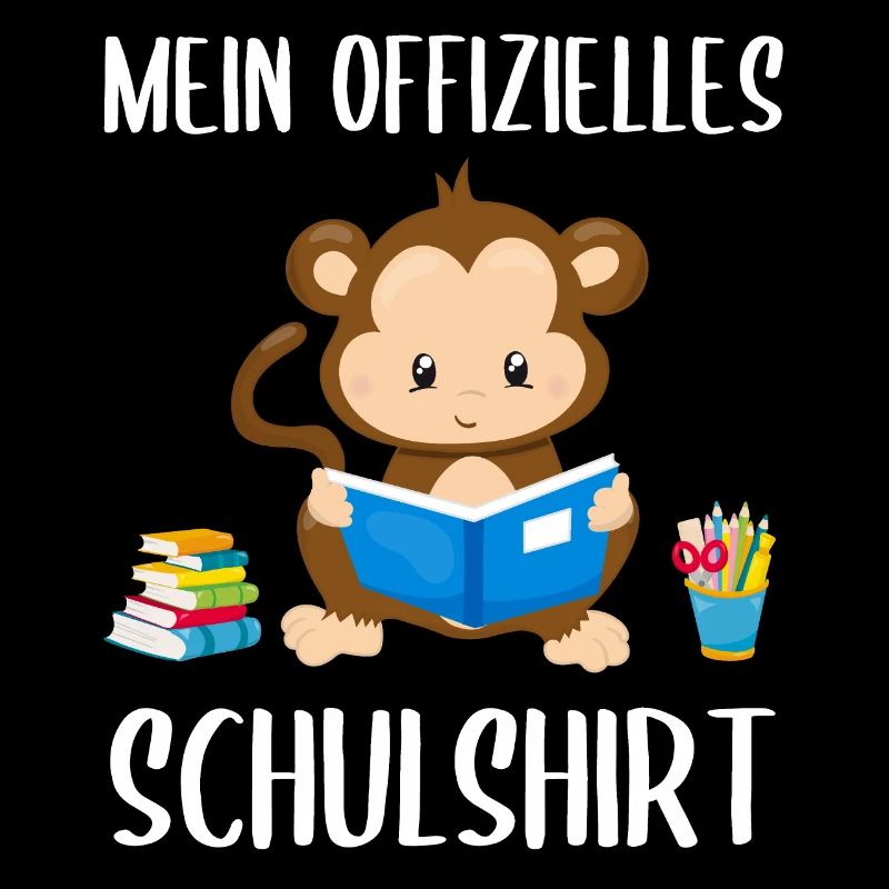 Affe Schulshirt Schulbeginn Schule Geschenk