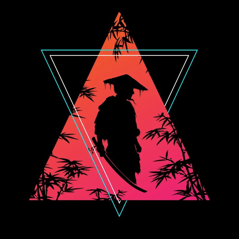 Neon Samurai Moderner Krieger Geist