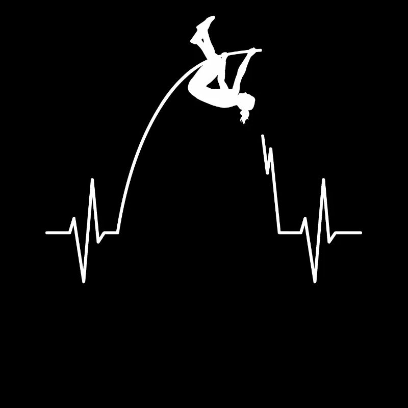 Pole vault athletics heartbeat gift
