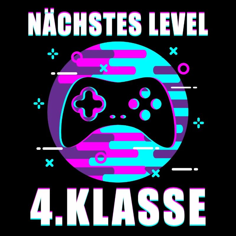 4. Klasse Gamer Zocker Spruch Schulbeginn Geschenk
