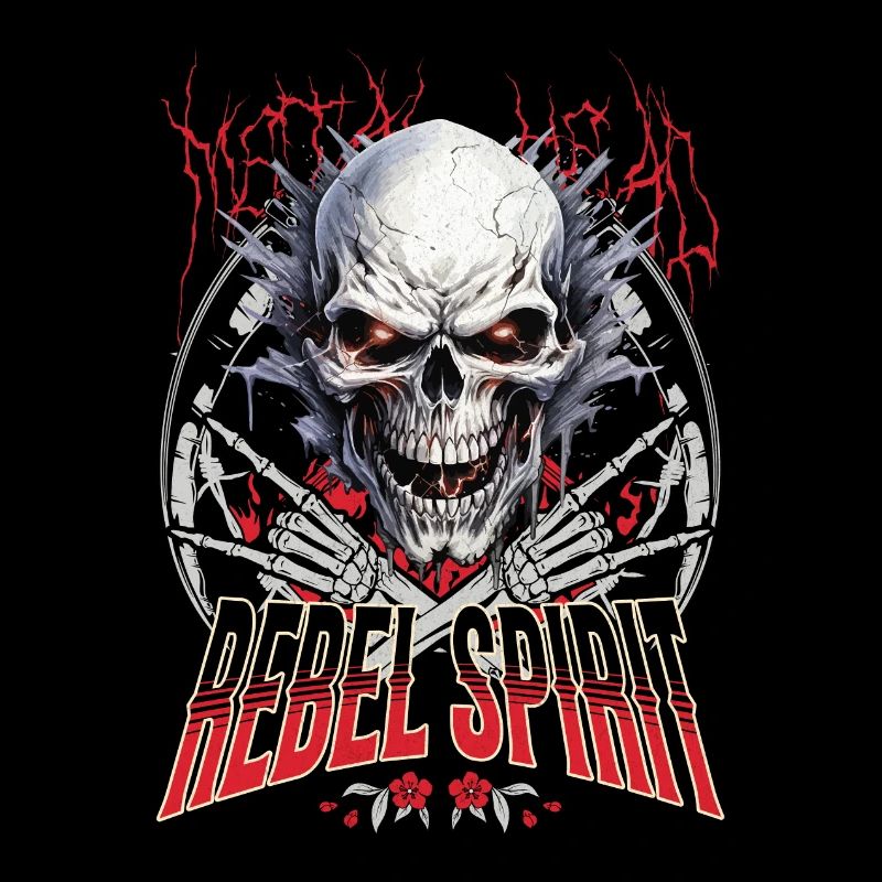 Skull Skull Skeleton Motorcycle Biker Gang