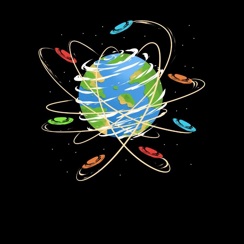 Disc Golf Erde Planet Weltraum Design & Geschenk