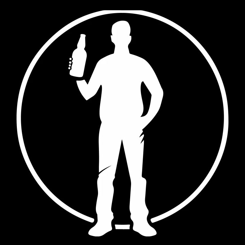 Silhouette Mann Mit Bier