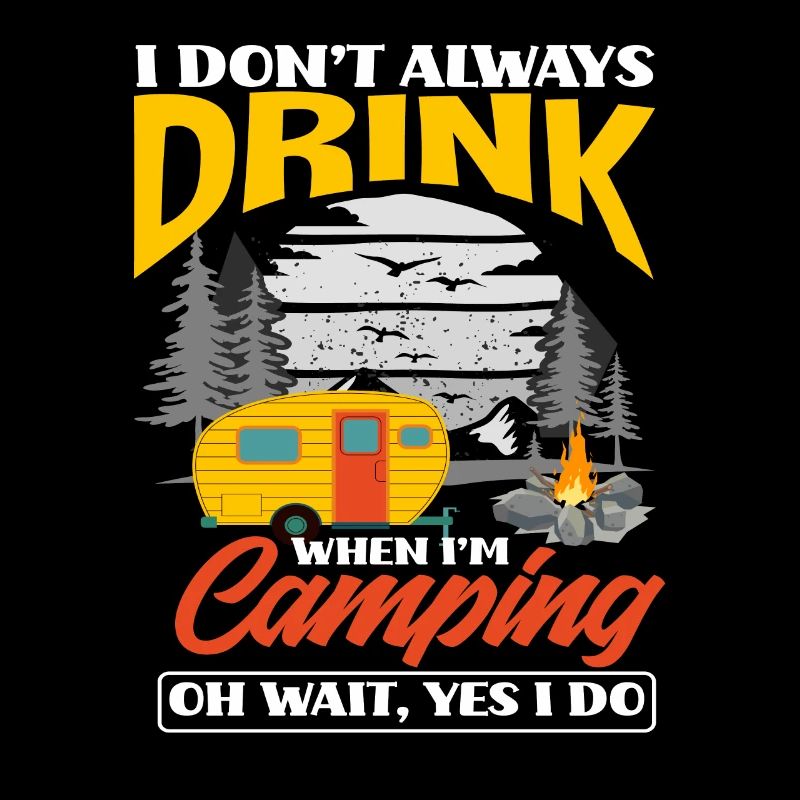 Funny Caravan Camper Drink Camping Camper