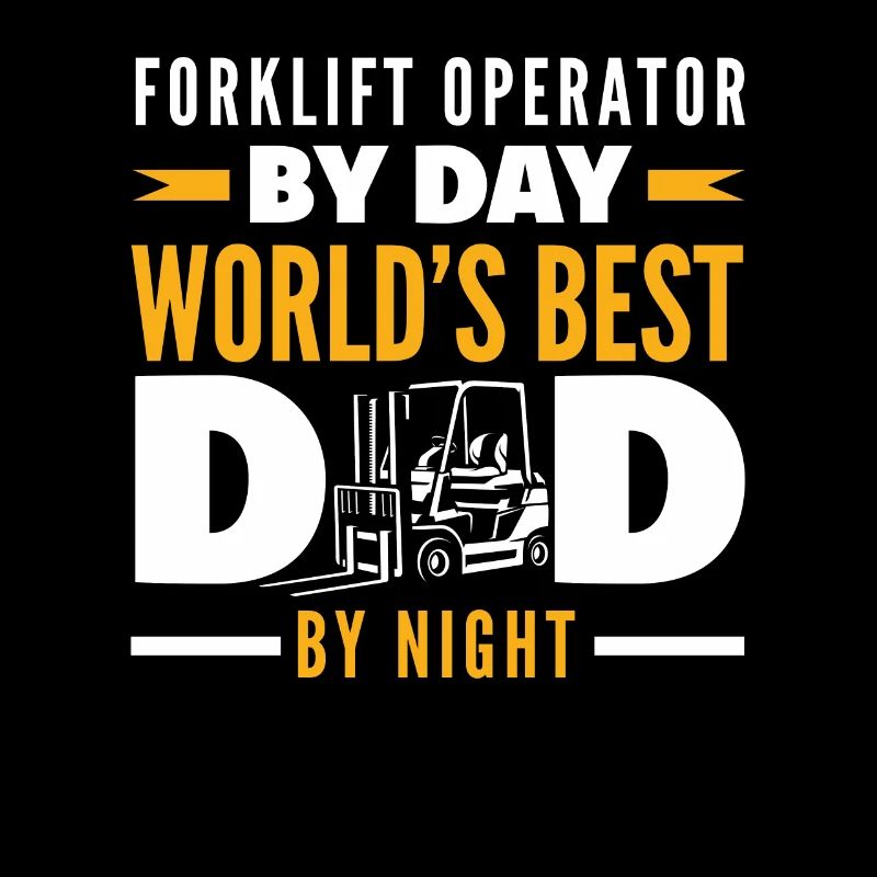 Gabelstaplerfahrer Am Tag, Bester Papa Bei Nacht