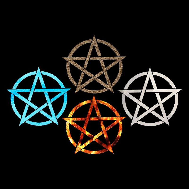pentagram vier elemente