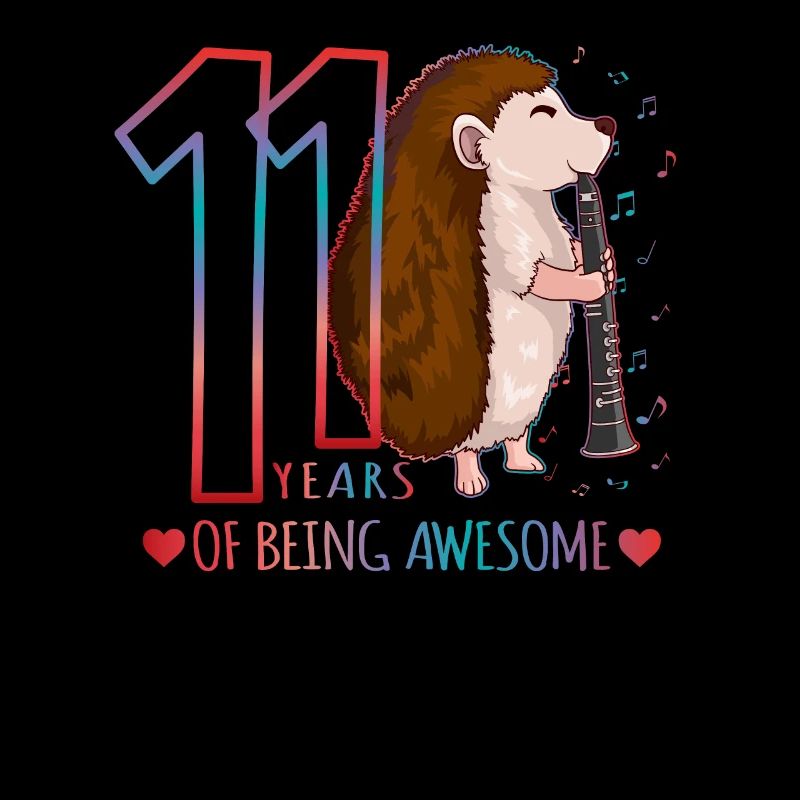 Igel spielt flöte - Igel 11. Geburtstag