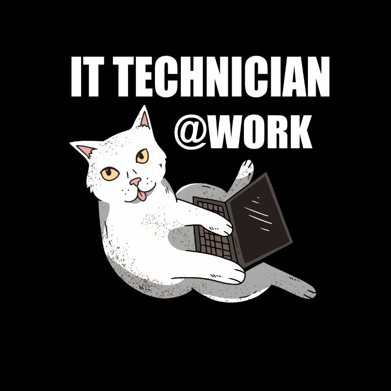 IT Techniker Katze Programmierer Techie