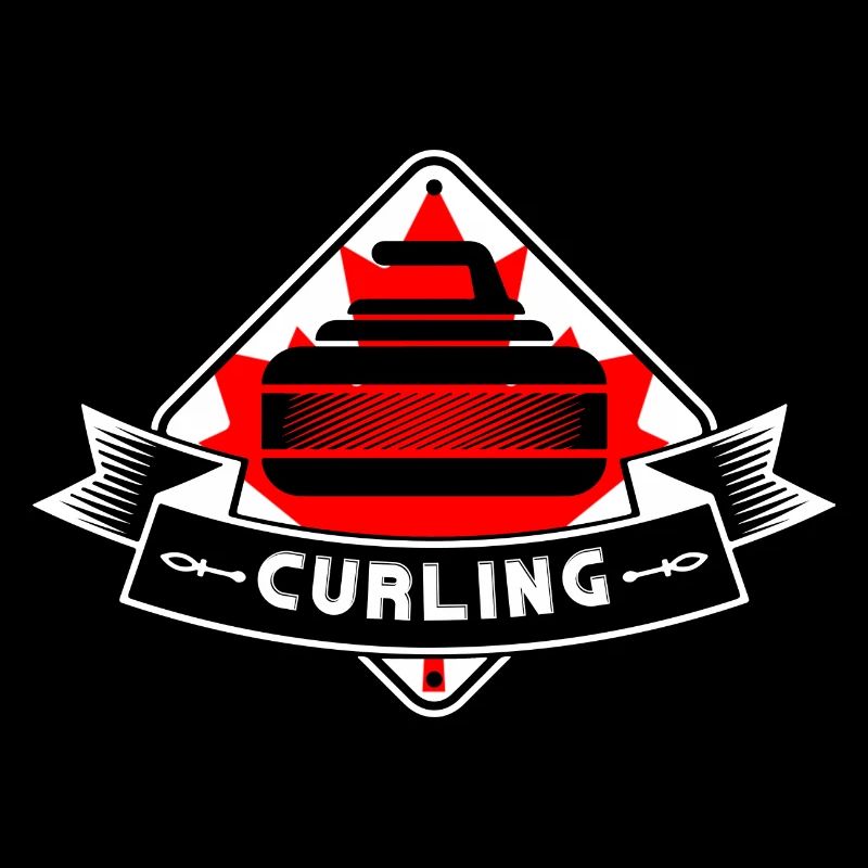 Curling Pierre de curling Canada Curler Curling drapeau canadien Curling