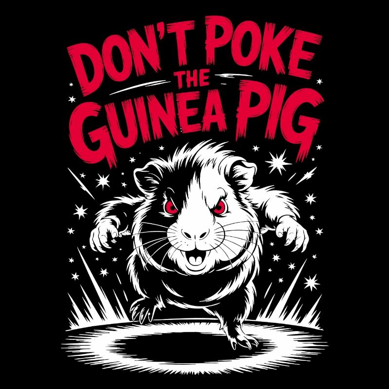 Snappy guinea pig with funny saying