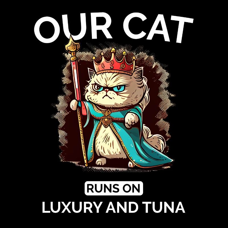 Cat Mom Dad Cut Royal Cat