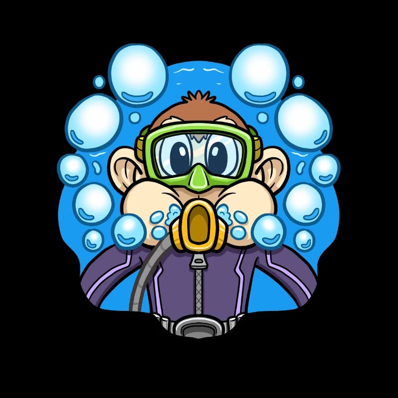 Scuba Diver avec lunettes de plongée Plongée sous-marine
