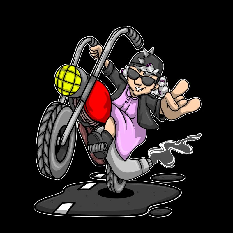 Motorrad Motorrad Oma Motorradfahrer