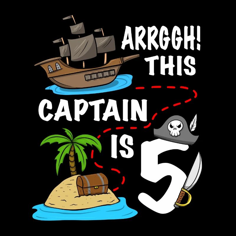 Arrggh! Ce capitaine est 5 anniversaire de pirate