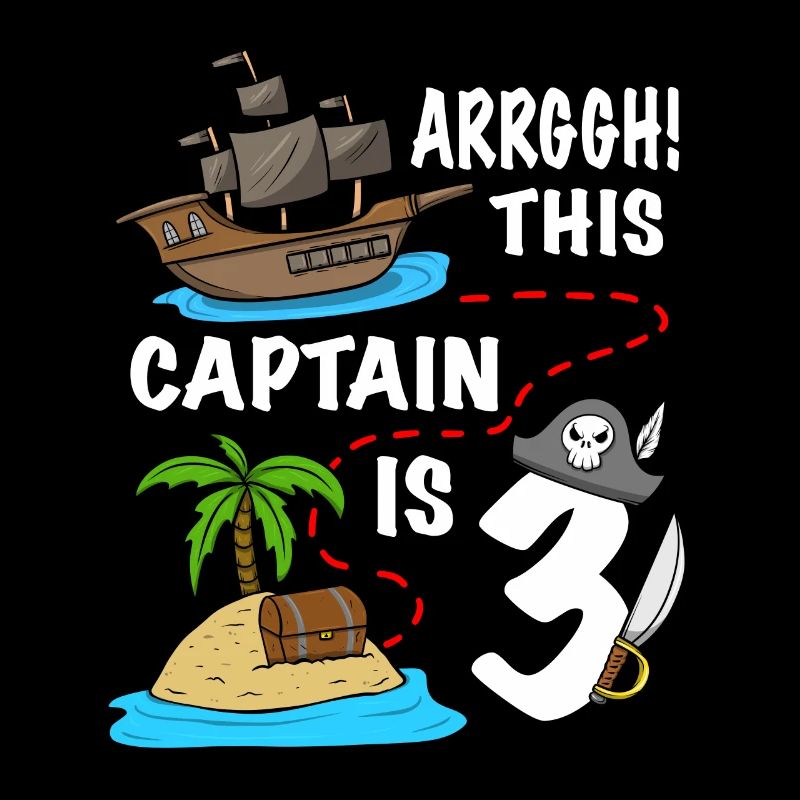 Arrggh! Ce capitaine est 3 Pirate anniversaire