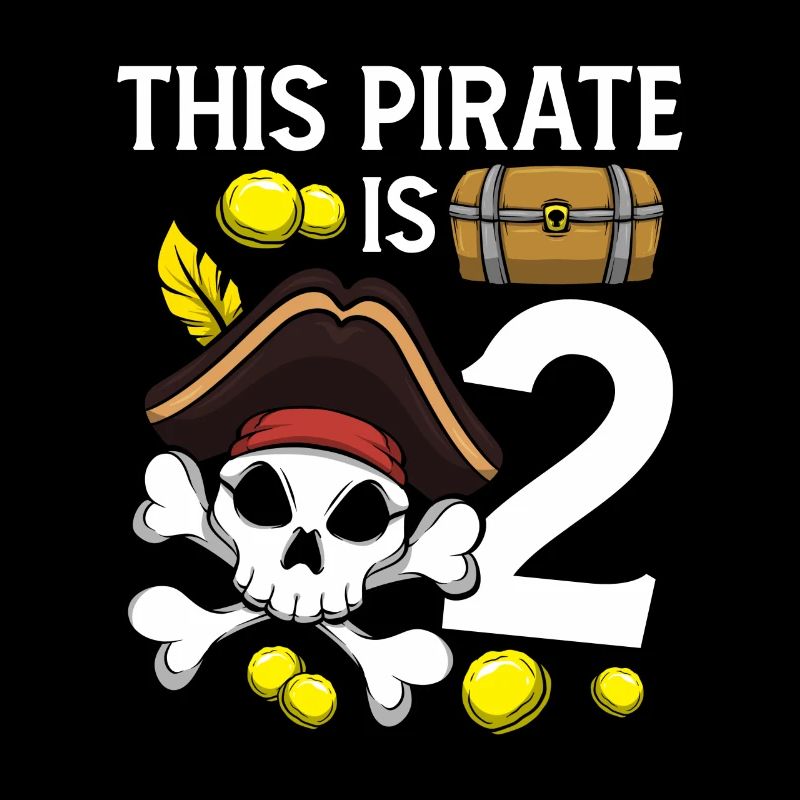 Squelette Ce pirate est le 2ème anniversaire du pirate