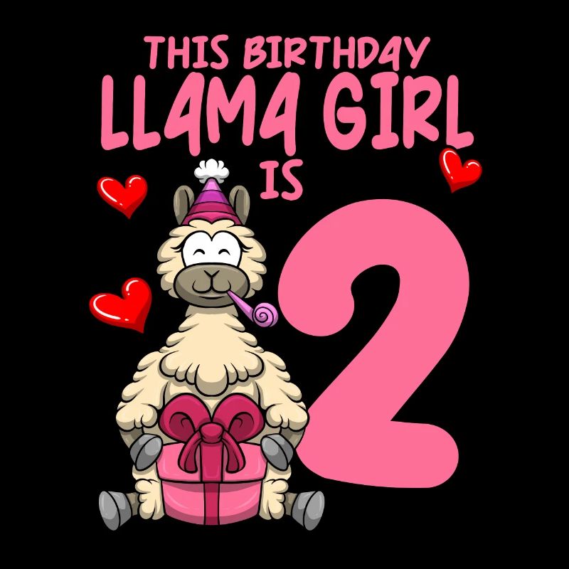 Lama Geburtstag 2. Geburtstag Party Alpaka Mädchen