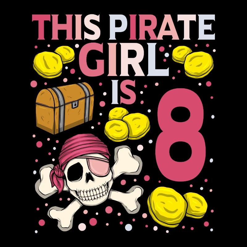 Squelette Ce pirate est 8ème anniversaire de pirate