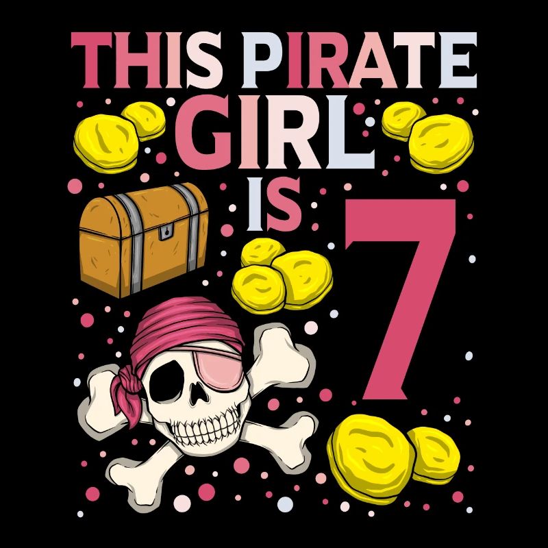 Squelette Ce pirate est le 7ème anniversaire du pirate