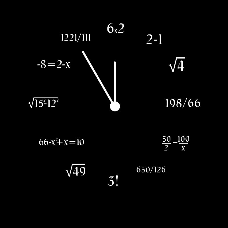 Math Clock Drôle Mathématiques Mathématicien Mème
