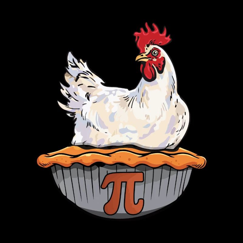 Funny Chicken Pie Math Geek Math Nerd Pi Day