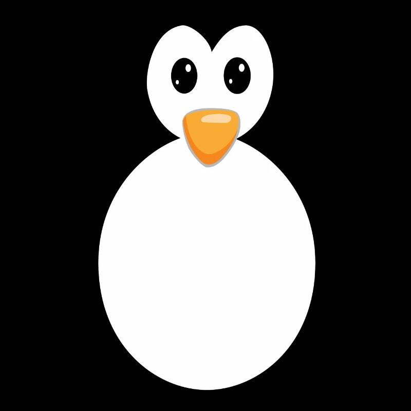 Corps de pingouin Silhouette entière Kawaii Pingouin mignon